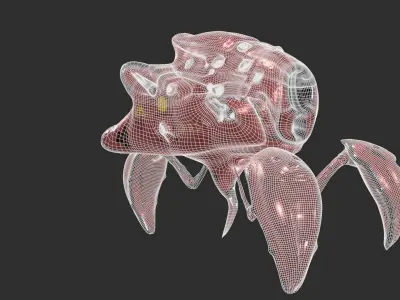 Robo Spider Scifi Low-poly 3D model