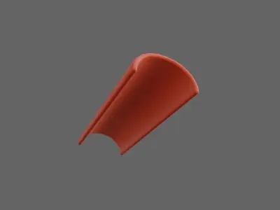 Roof Tile - Telha Plan Low-poly 3D model