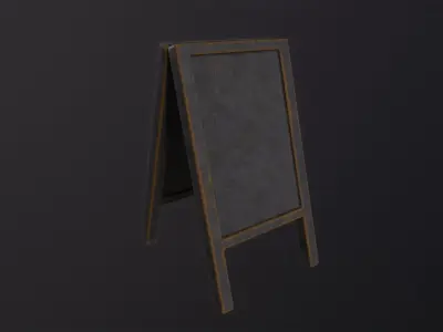 Floor sign 3D Model Low-poly 3D model