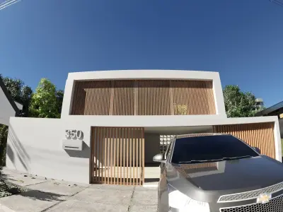 House Nanet exterior scene 3D model 3D model