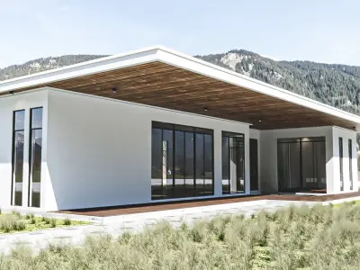 Small Modern House Low-poly 3D model