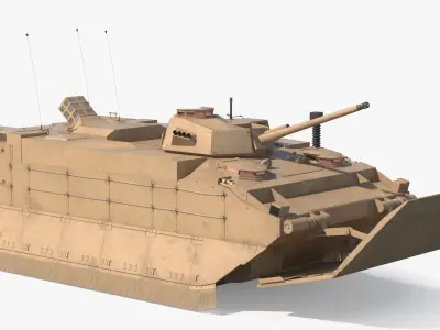  USMC Amphibious Combat Vehicle in Swim Position 