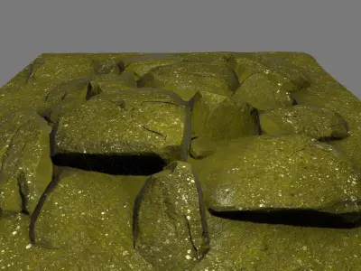 floor rocks 04 Low-poly 3D model