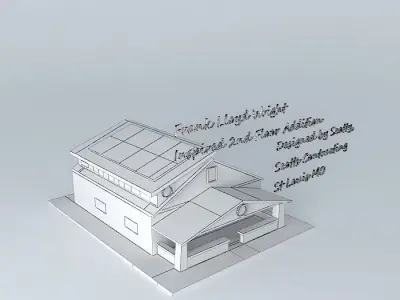 Frank Lloyd Wright Inspired 2nd Floor Room Additon Free 3D model