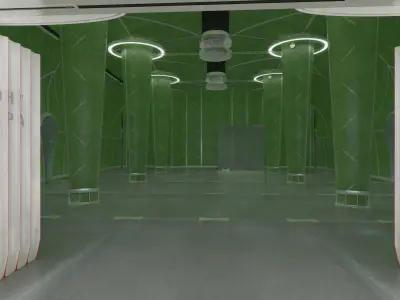 Modular composite warehouse 3D model