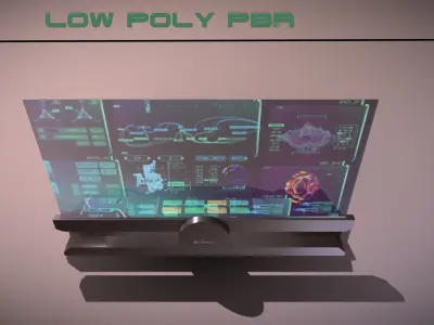 Sci-fi HUD Display Low-poly 3D model