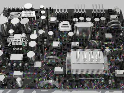 Circuit city multicolors 3D model
