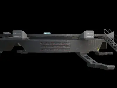 Sci-fi Landing Platform Low-poly 3D model