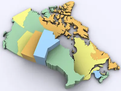Map of Canada 3D model