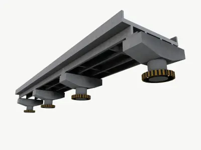 Flyover Low-poly 3D model