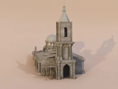 PUBG I Church Low-poly 3D model