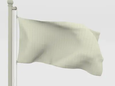 Animated Equatorial Guinea Flag Low-poly 3D model