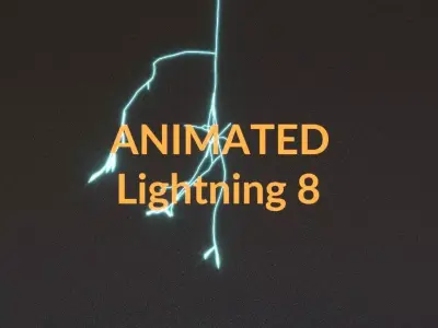 Animated Lightning v8 Low-poly 3D model
