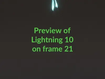 Animated Lightning v10 Low-poly 3D model