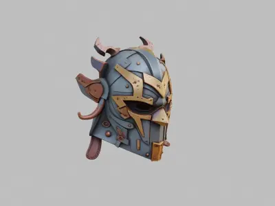 Sci Fi Knight Helmet 3D model