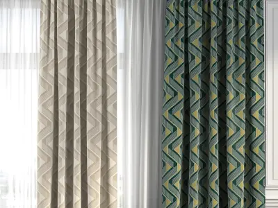 Curtain Set 201 3D model