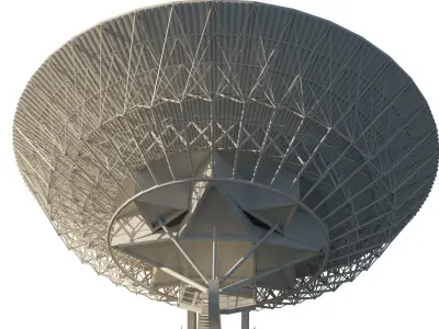 Big Satellite Antenna Low-poly 3D model