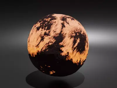 fiery planet 3D model