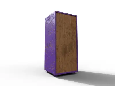 Old Modern Furniture 3D Model Terror Low-poly 3D model 12