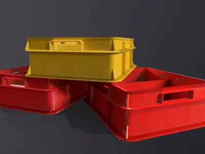 Vegetable Crate Low-poly 3D model