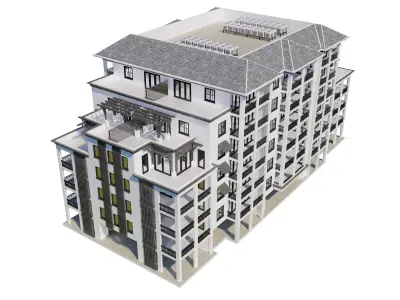 Building 3D Model apartment 3D model purchase