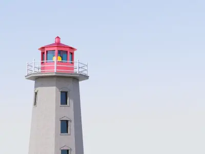 light house Low-poly 3D model