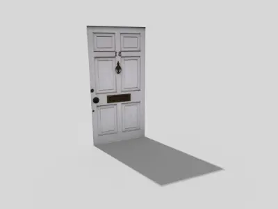 low poly door Low-poly 3D model 2