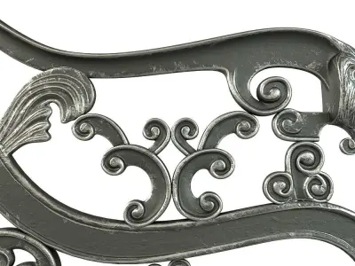 London Vintage Street Bench 3D model