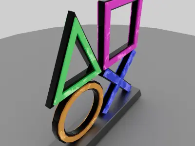 Playstation lamp Free low-poly 3D model