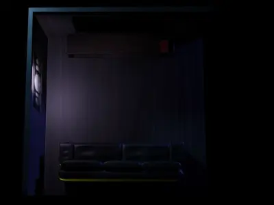 Modern and cozy room with lighting 3D model