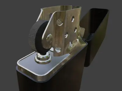 Zippo style gasoline lighter Free 3D model