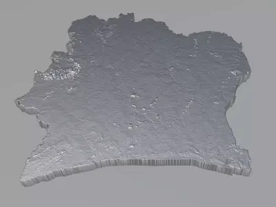 Cote d Ivoire Ivory Coast Country Terrain 3D model
