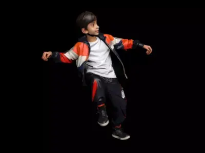 Teenagers Street Dance 3D model