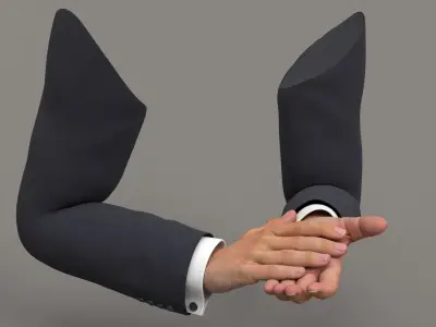  Male Arms Applause Animated Rigged For Maya 