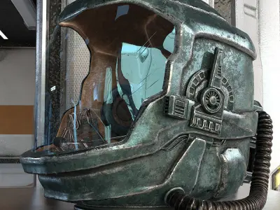 Retro Scifi Helmet 3D model