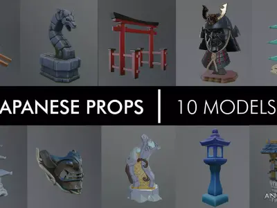 shogun japan props 3D model