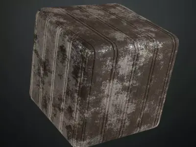 Dirty Metal Rollup Door PBR Seamless Texture