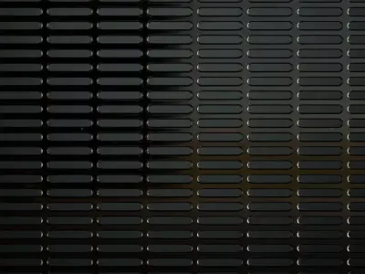 Black Glossy Metal Grille Panel PBR SEAMLESS Texture