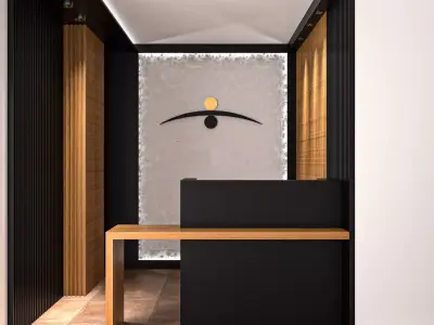  entrance bank Low-poly 3D model