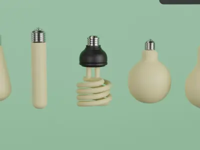 3D Models of light projectors and Lamps 3D model