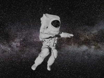 rocketman space guy suit Low-poly 3D model