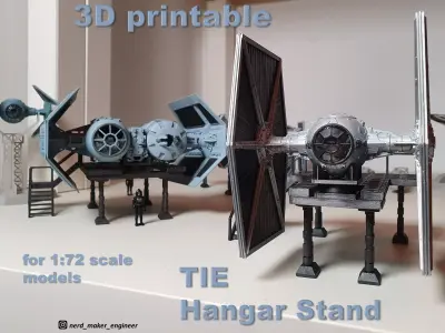 TIE Hangar Stand -  3D print model