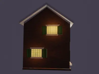 Christmas House Low Poly 3D Low-poly 3D model