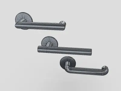 Door Handle Pack Low-poly 3D model