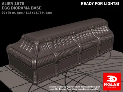 ALIEN EGGS BASE DIORAMA 3D model