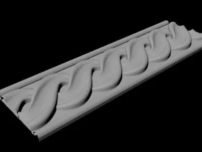 carved baguette Free 3D model