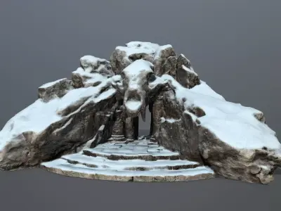 Skull Gate 16 Low-poly 3D model