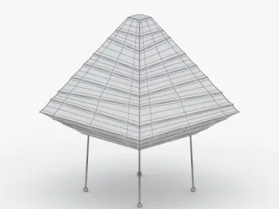 1416 - Paper Lamp Low-poly 3D model