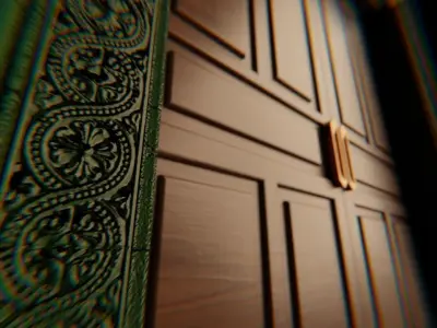 GOTHIC SLIDING DOORS MODEL Free 3D model