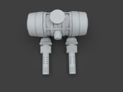 Sci-Fi Drone - 4 - Untextured 3D model